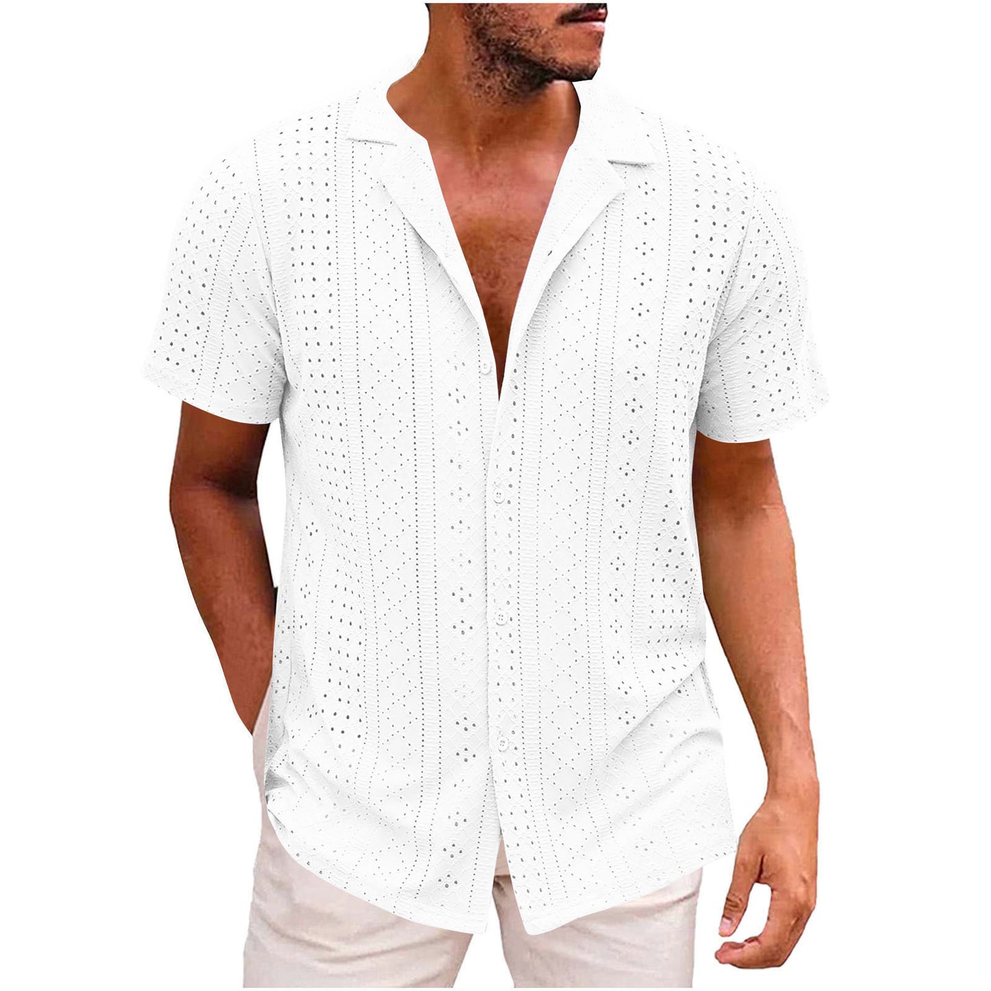 Breathable Lightweight Lapel Men's Casual Shirt
