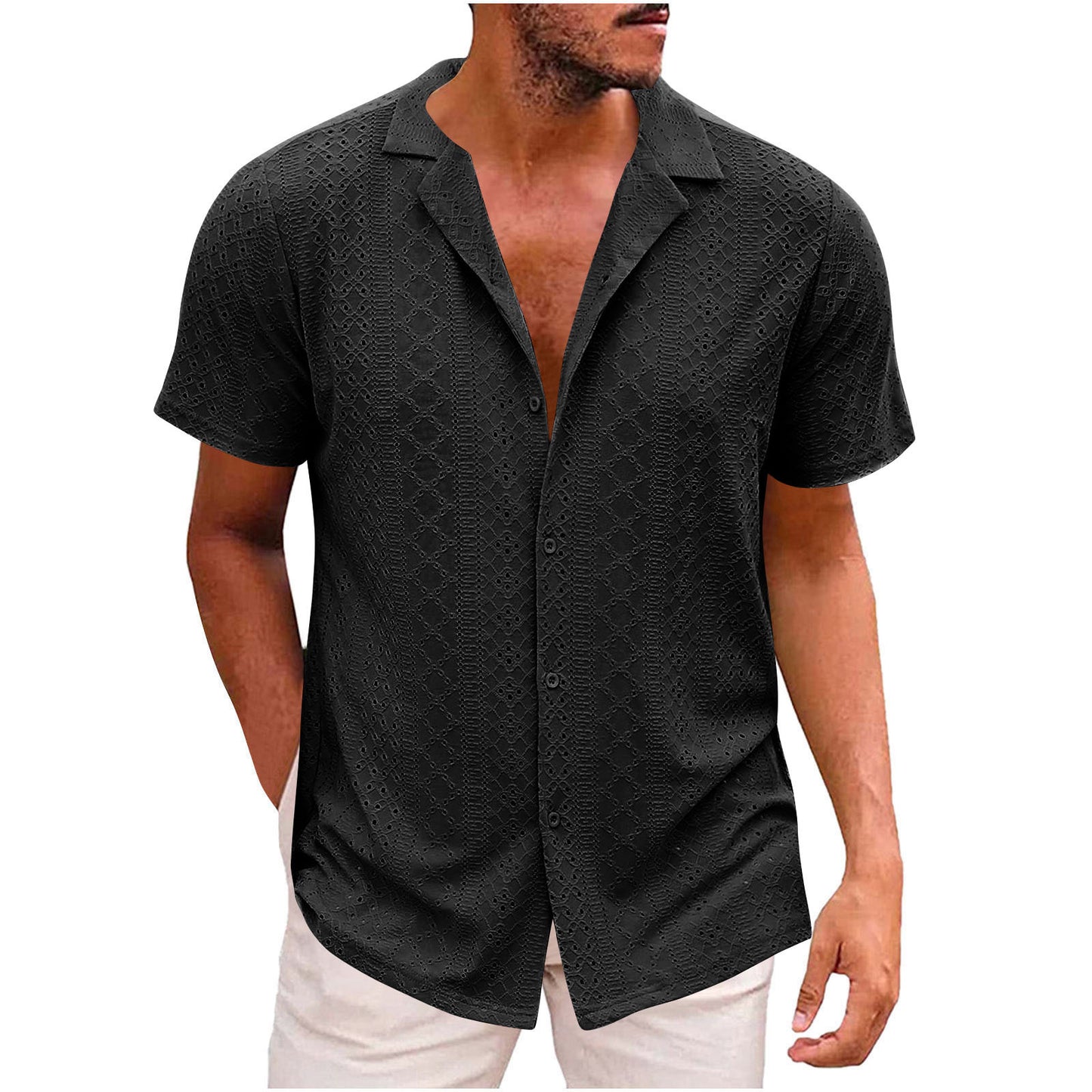 Breathable Lightweight Lapel Men's Casual Shirt
