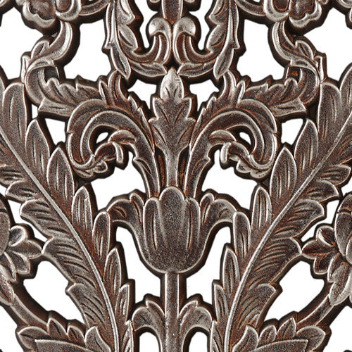 Distressed Carved Wood 2-piece Wall Decor Set
