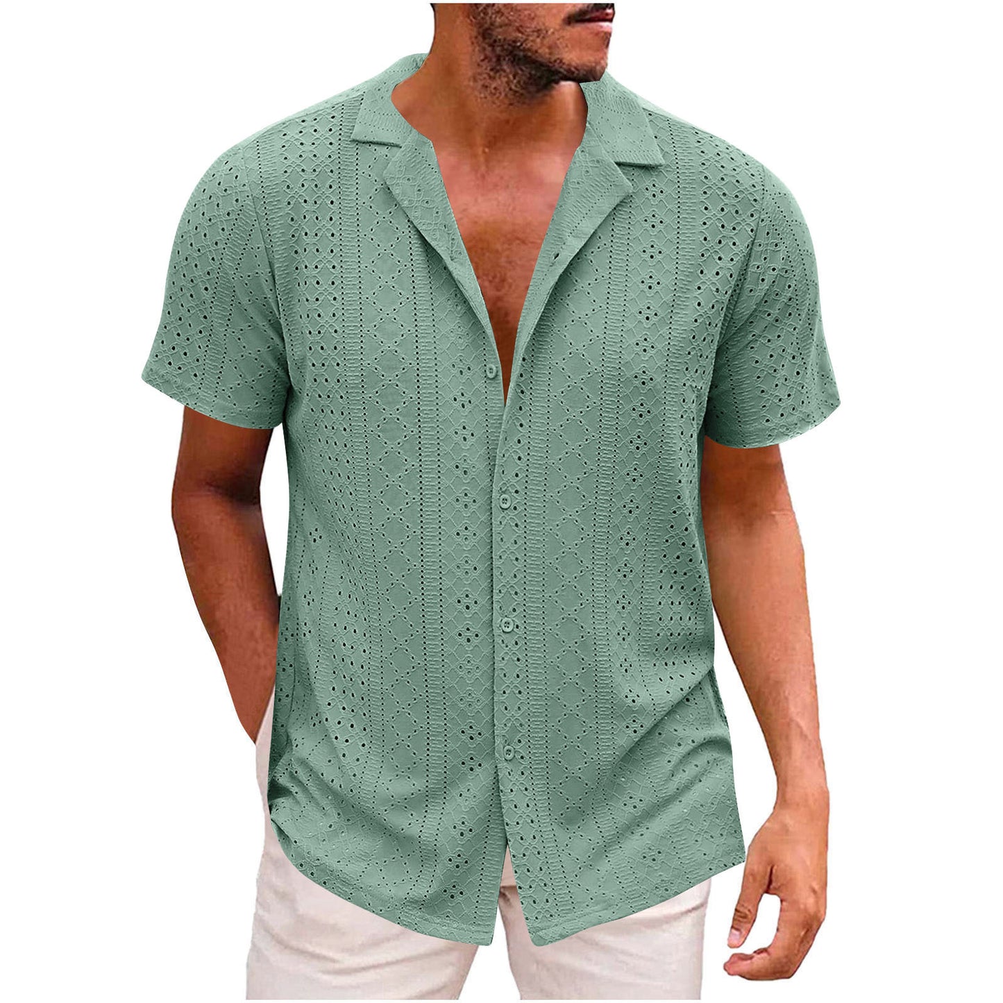 Breathable Lightweight Lapel Men's Casual Shirt