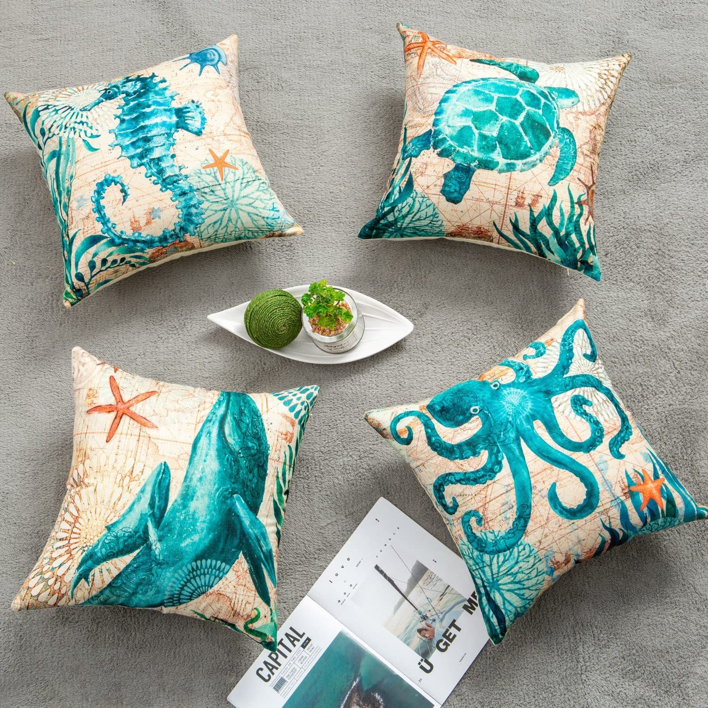 TurtleVibe™ Sea Turtle Pillow Covers